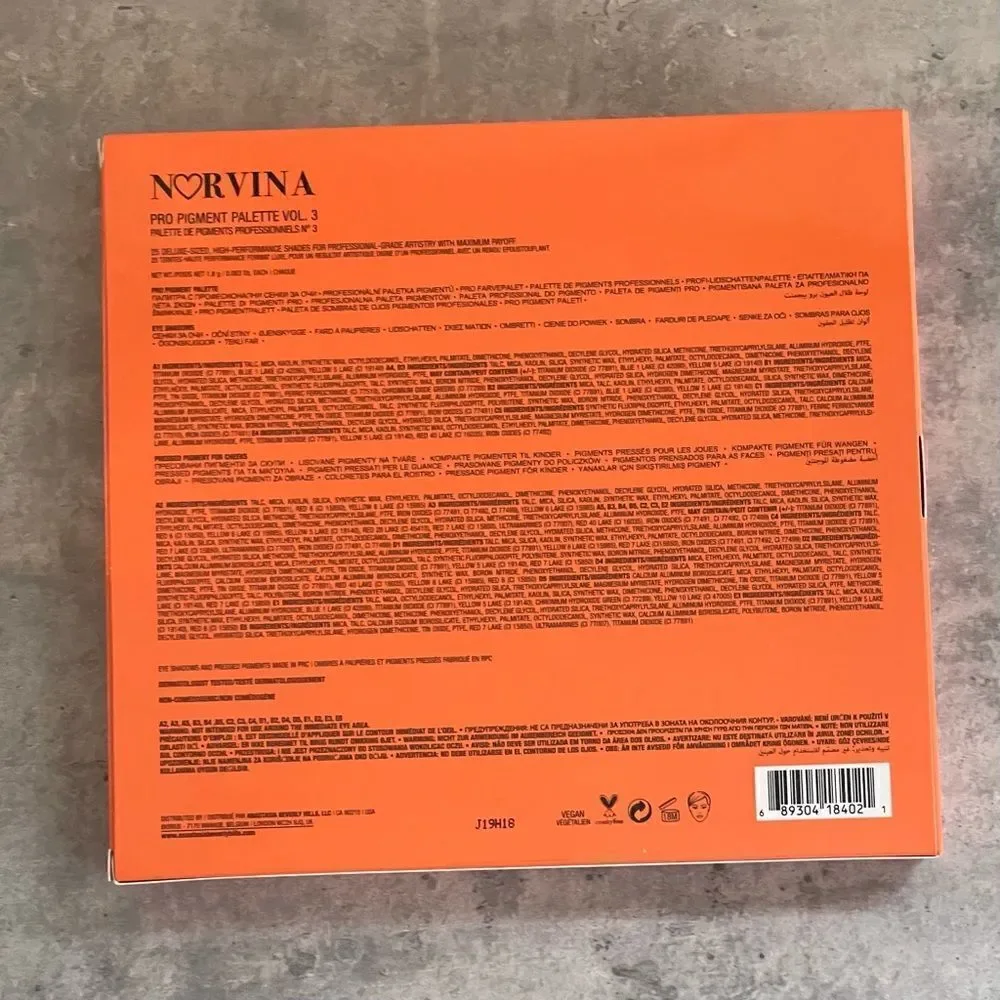 NIB NORVINA Pro Pigment Palette Vol. 3 NEW‎